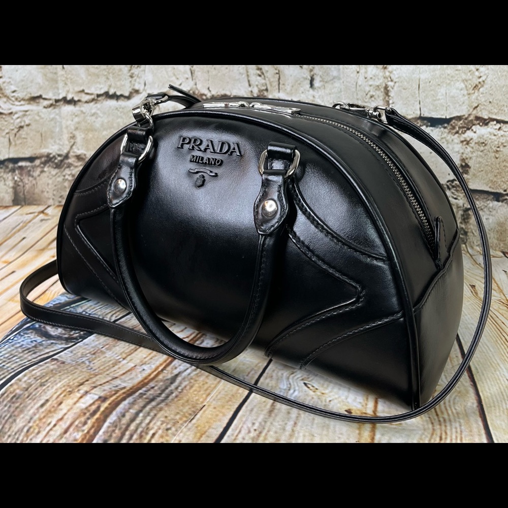 Prada Black Leather Satchel - Picture 7 of 16